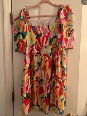CROSBY by Mollie Burch Multicolor Abstract Print Mini Dress